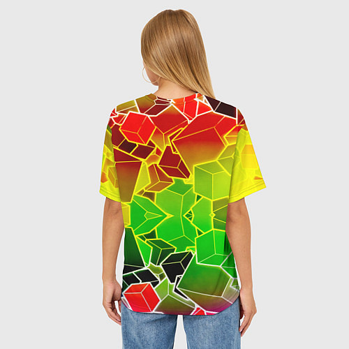 Женская футболка оверсайз Роблокс / 3D-принт – фото 4
