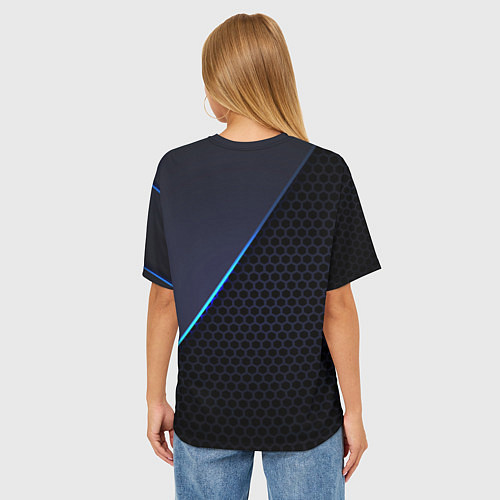 Женская футболка оверсайз SUBARU / 3D-принт – фото 4