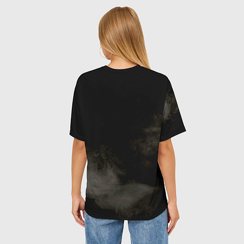 Женская футболка оверсайз ALL BLACKS / 3D-принт – фото 4
