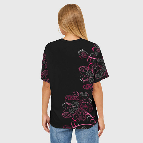 Женская футболка оверсайз BTS / 3D-принт – фото 4