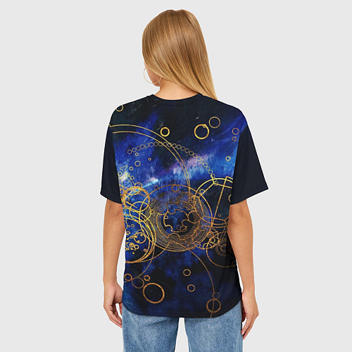 Женская футболка оверсайз Space Geometry / 3D-принт – фото 4