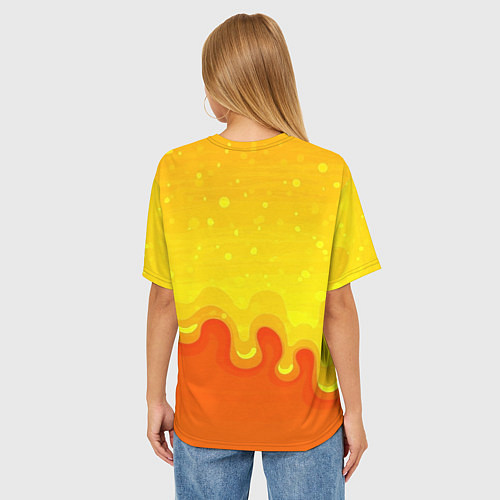 Женская футболка оверсайз Brawl stars poco Поко / 3D-принт – фото 4