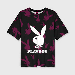 Футболка оверсайз женская PLAYBOY, цвет: 3D-принт