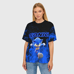 Футболка оверсайз женская SONIC, цвет: 3D-принт — фото 2