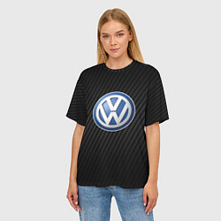 Футболка оверсайз женская Volkswagen Logo, цвет: 3D-принт — фото 2