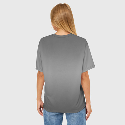 Женская футболка оверсайз Котики в масках / 3D-принт – фото 4