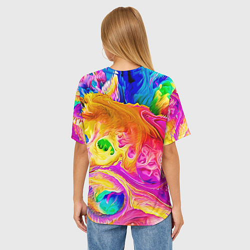 Женская футболка оверсайз TIE DYE / 3D-принт – фото 4