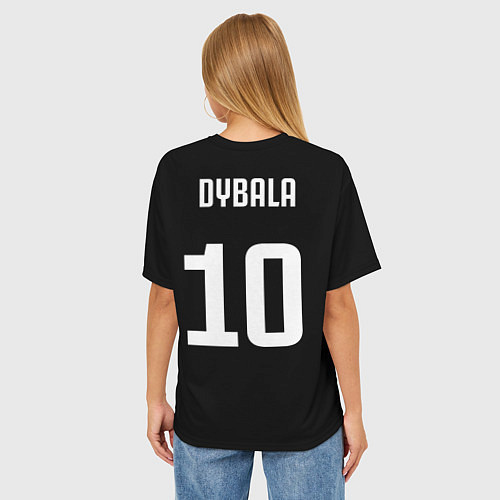 Женская футболка оверсайз Форма Paulo Dybala / 3D-принт – фото 4