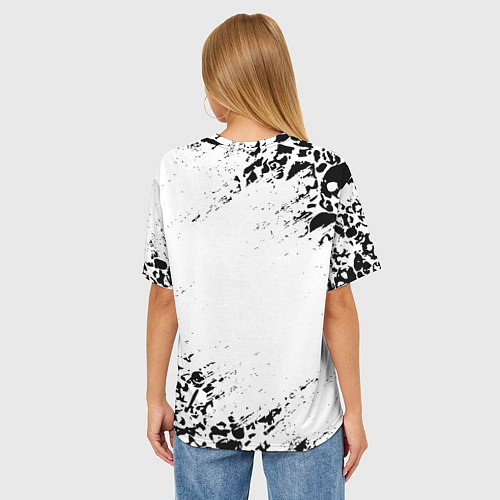 Женская футболка оверсайз SLIPKNOT / 3D-принт – фото 4