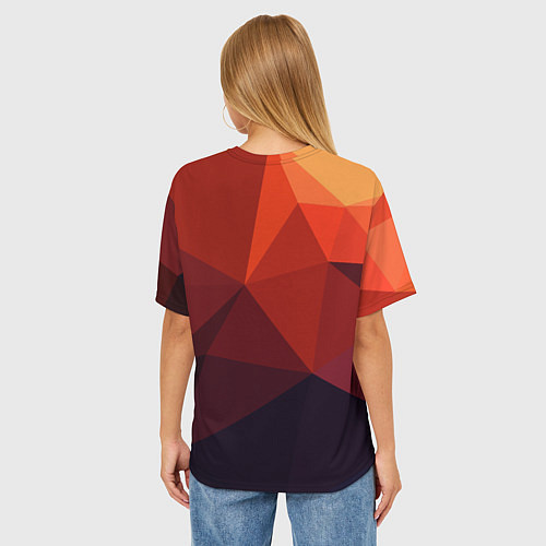Женская футболка оверсайз Грани / 3D-принт – фото 4