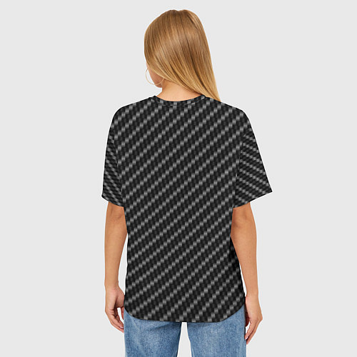 Женская футболка оверсайз Настоящий карбон / 3D-принт – фото 4