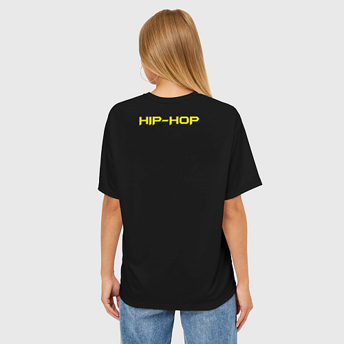 Женская футболка оверсайз Hip-Hop / 3D-принт – фото 4