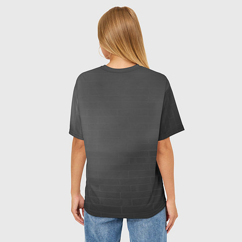 Женская футболка оверсайз Рок, как смысл жизни / 3D-принт – фото 4