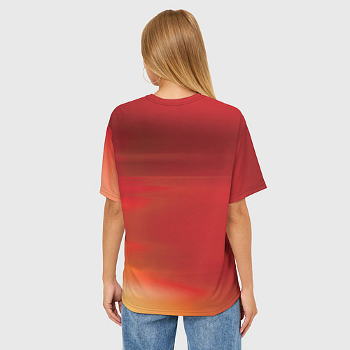 Женская футболка оверсайз The Flash Logo Pattern / 3D-принт – фото 4