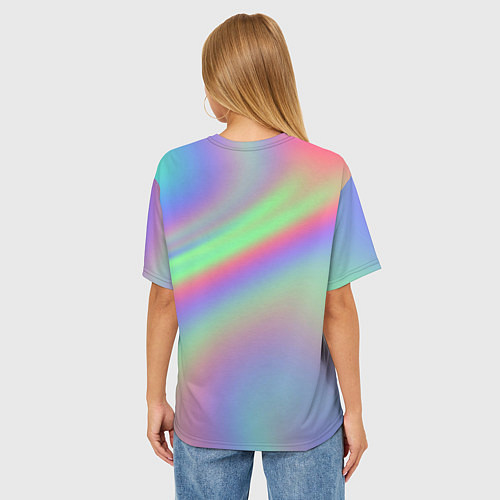Женская футболка оверсайз Gradient vinyl / 3D-принт – фото 4