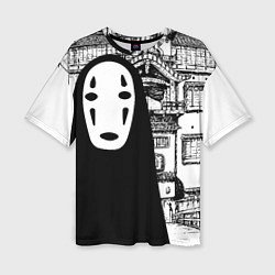 Женская футболка оверсайз No-Face Spirited Away Ghibli