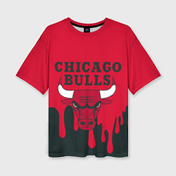 Футболка оверсайз женская Chicago Bulls, цвет: 3D-принт