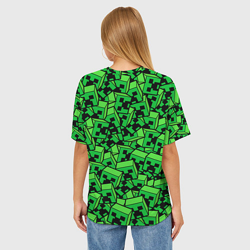 Женская футболка оверсайз MINERCRAFT / 3D-принт – фото 4