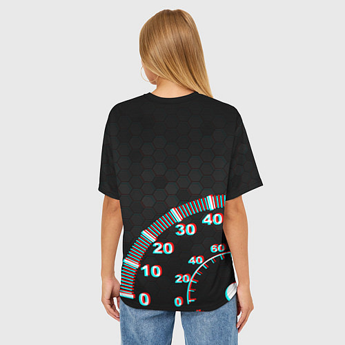 Женская футболка оверсайз HONDA / 3D-принт – фото 4