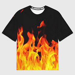 Футболка оверсайз женская ОГНЕННЫЙ, цвет: 3D-принт