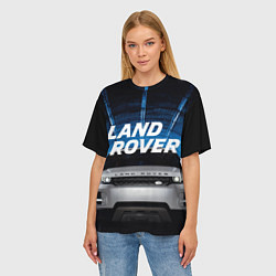 Футболка оверсайз женская LAND ROVER, цвет: 3D-принт — фото 2