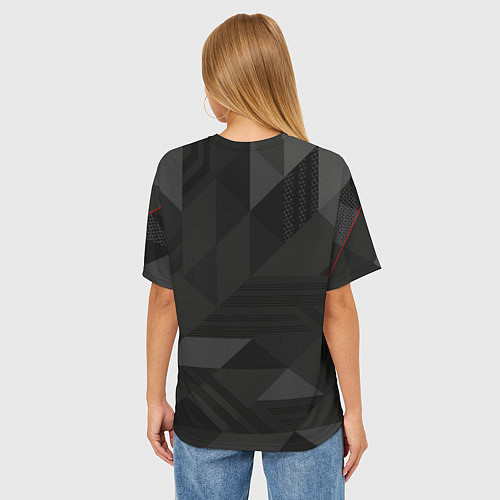Женская футболка оверсайз PORSCHE / 3D-принт – фото 4