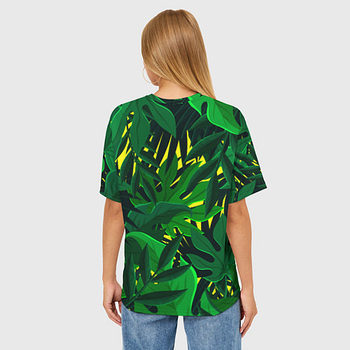 Женская футболка оверсайз В джунглях / 3D-принт – фото 4