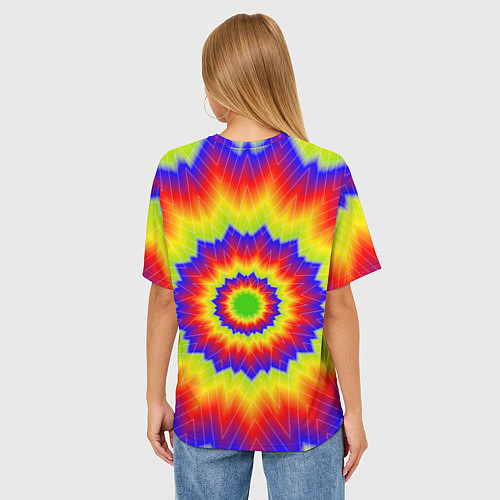 Женская футболка оверсайз Tie-Dye / 3D-принт – фото 4