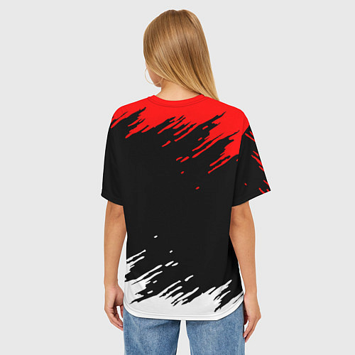 Женская футболка оверсайз DODGE / 3D-принт – фото 4