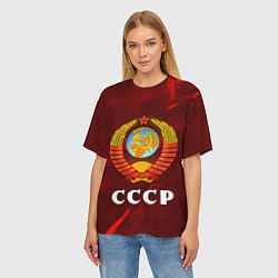 Футболка оверсайз женская СССР USSR, цвет: 3D-принт — фото 2