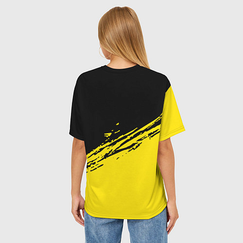 Женская футболка оверсайз BORUSSIA / 3D-принт – фото 4