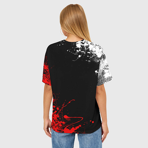 Женская футболка оверсайз CYBERPUNK 2077 / 3D-принт – фото 4