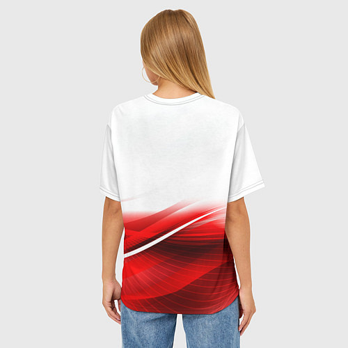 Женская футболка оверсайз AUDI / 3D-принт – фото 4
