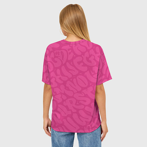 Женская футболка оверсайз Зомби диета граффити / 3D-принт – фото 4