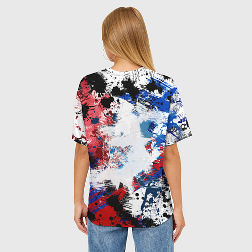 Женская футболка оверсайз PSG FC / 3D-принт – фото 4