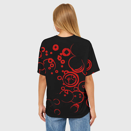 Женская футболка оверсайз Череп и змея / 3D-принт – фото 4