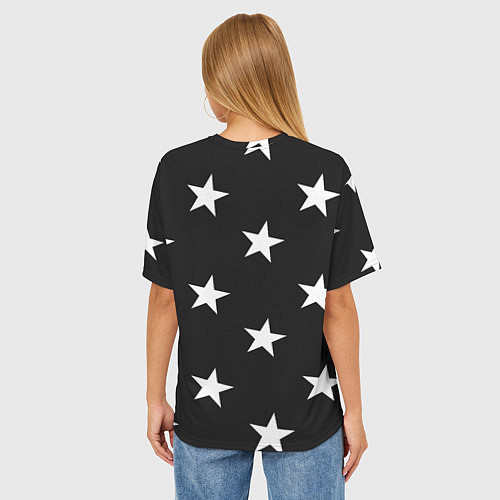 Женская футболка оверсайз Звёзды / 3D-принт – фото 4