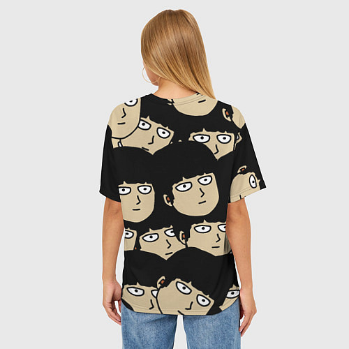 Женская футболка оверсайз МОБ ПСИХО / 3D-принт – фото 4