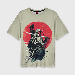 Женская футболка оверсайз Samurai man