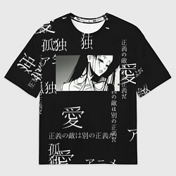 Футболка оверсайз женская Аниме девушка, цвет: 3D-принт