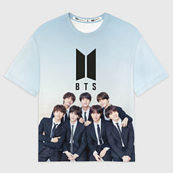 Футболка оверсайз женская BTS, цвет: 3D-принт