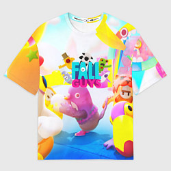 Футболка оверсайз женская FALL GAYS ФОЛЛ ГАЙС, цвет: 3D-принт