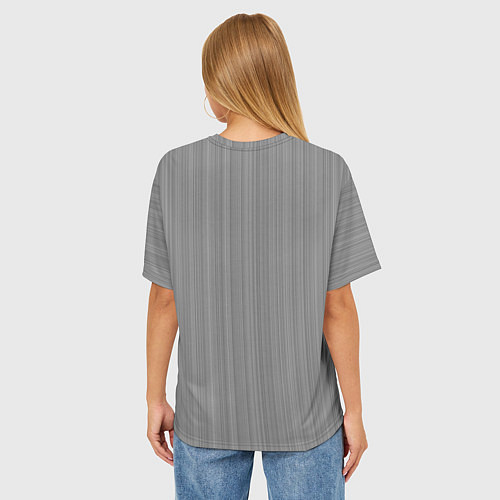 Женская футболка оверсайз Серый / 3D-принт – фото 4