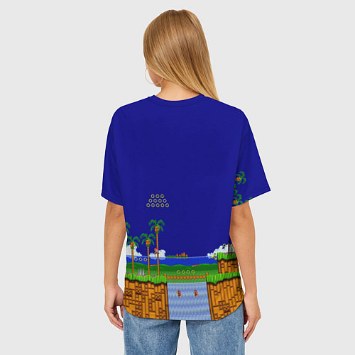 Женская футболка оверсайз Sonic / 3D-принт – фото 4