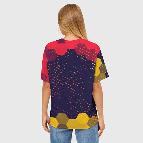 Женская футболка оверсайз AMONG US АМОНГ АС / 3D-принт – фото 4