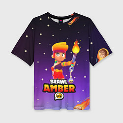 Женская футболка оверсайз BRAWL STARS AMBER