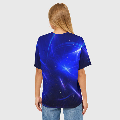 Женская футболка оверсайз Космический вихрь / 3D-принт – фото 4