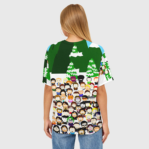 Женская футболка оверсайз Южный Парк South Park / 3D-принт – фото 4