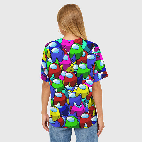 Женская футболка оверсайз AMONG US / 3D-принт – фото 4