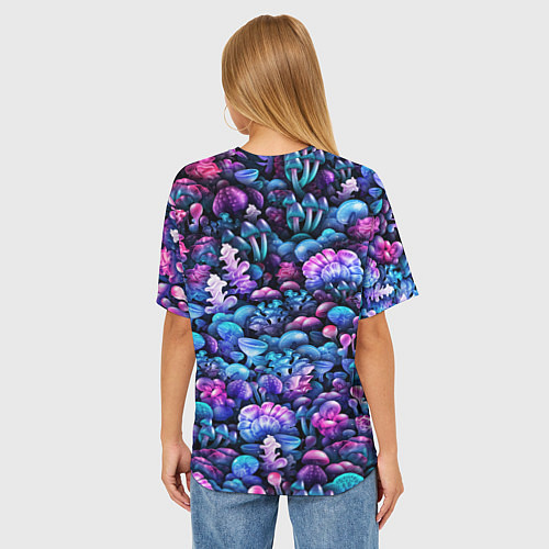 Женская футболка оверсайз Волшебные грибы / 3D-принт – фото 4